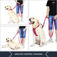 Plutus Pet Double Handle Dog Leash, for Medium Large Dogs - 6 FT / Pink - image 3