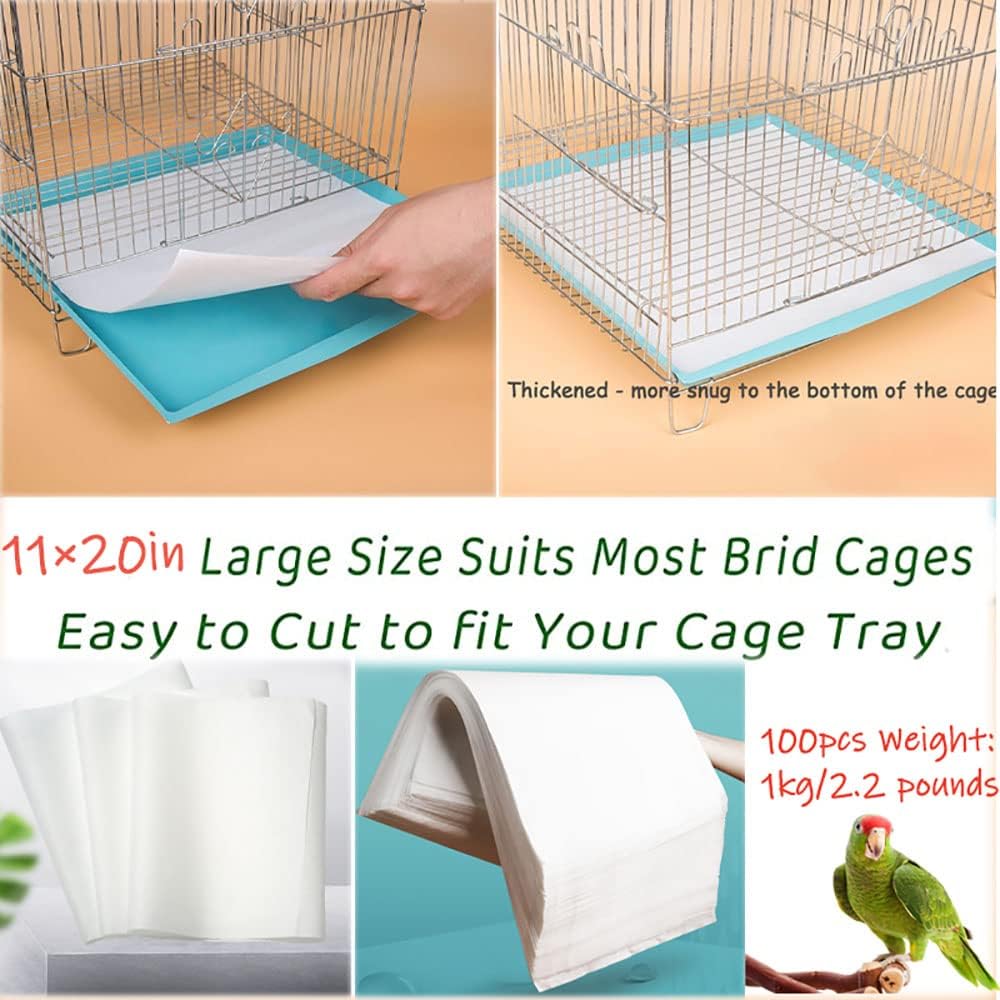 Firdnyohs 100PCS Bird Cage Liner Papers - image 4
