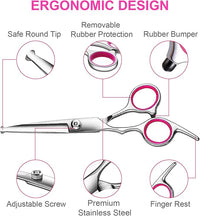 5 in1 Dog Grooming Scissors Kit, Professional Dog Scissors for Grooming with Safety Round Tips, Titanium Coated Grooming Shears for Dogs Cat Pet At Home