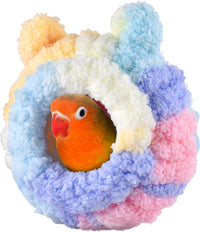 KATUMO Bird Nest, Small Sun Conure Breeding House Parrotlet Snuggle Hut Lovebird Bed for Conure - S (Pink)