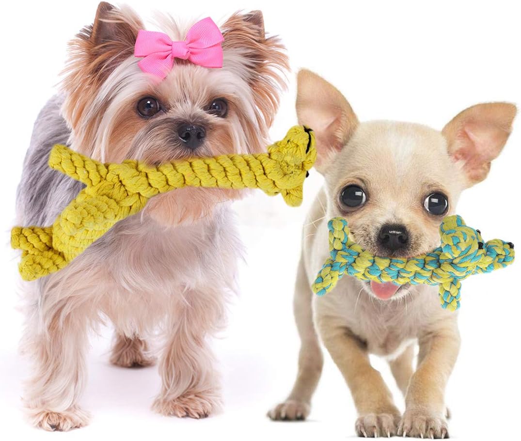 SunGrow Cotton Rope Dog Toys - 2 Pieces ( Giraffe, and Dog ) - image 2