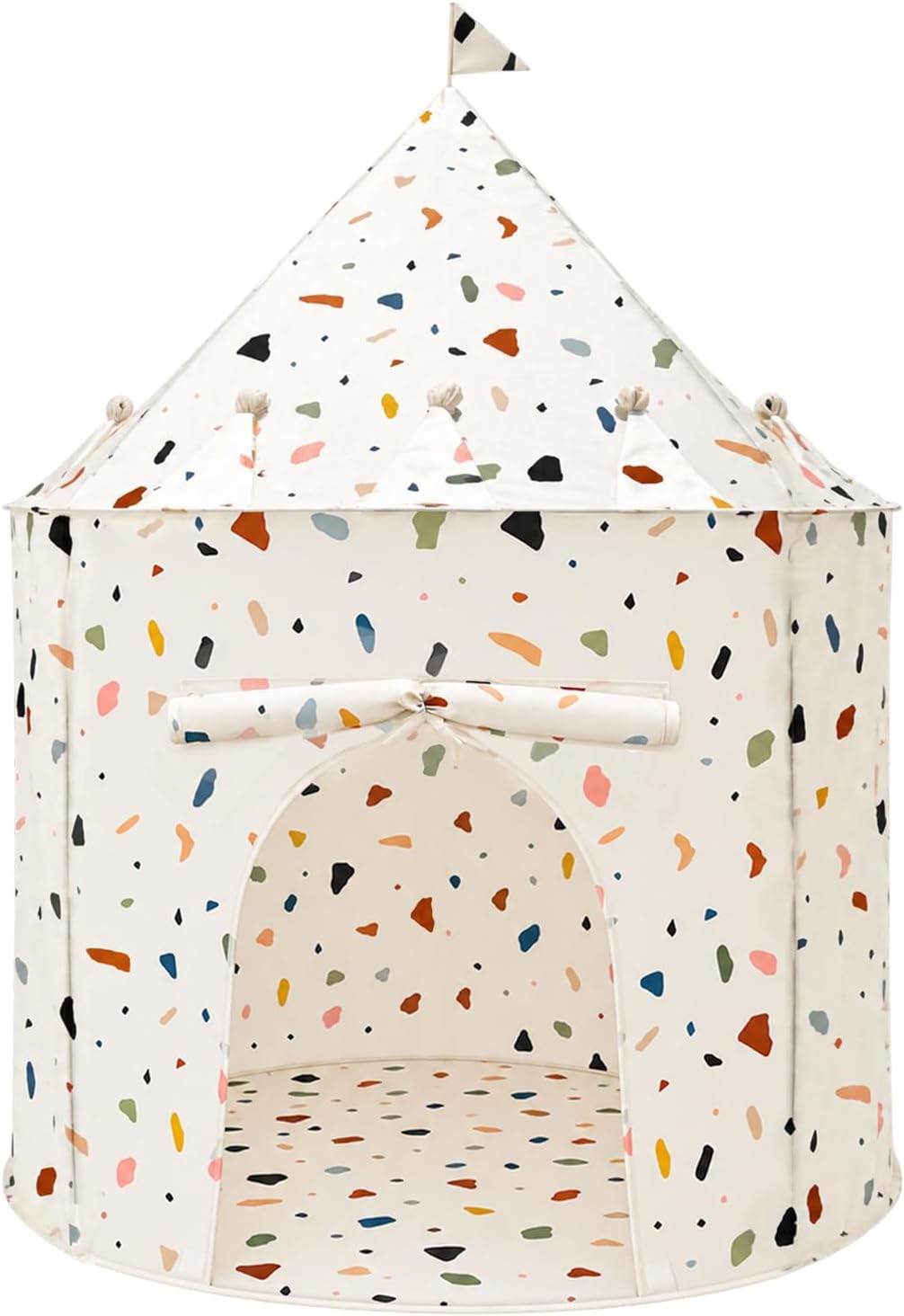Ryssin dinosaur pop up play tent for kids with mesh windows, set up indoors - view 3