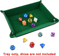 SIQUK Double Sided Dice Tray Folding Rectangle Dice Holder – Fun for Kids & Family - Dark Green - image 4