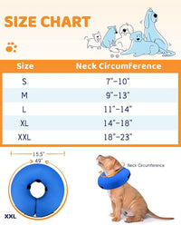 Supet Inflatable Dog Cone Collar Alternative After Surgery, Dog Neck Donut Collar Recovery E Collar to Stop Licking, Soft Dog Cone for Medium Large Dogs