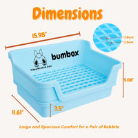 HoppScotch.bun Bumbox Large Rabbit Litter Box - Blue / Large - image 2