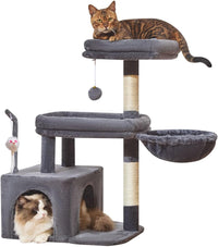 Taoqimiao 32.2in Cat Tree with Toy - Smoky Gray / 32.2 inch - image 4