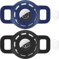 for Air tag Cat Collar Holder for Apple Air Tag - Ci-Black+Navy_Blue