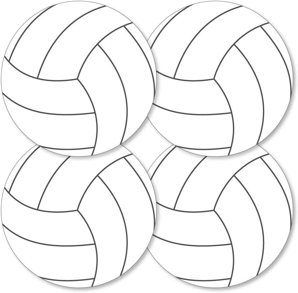 Big Dot of Happiness volleyball party decorations, 20 double-sided cardstock cutouts - view 2