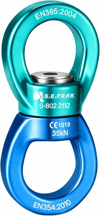 S.E.PEAK black anodized aluminum 35kN swing swivel with 360 degree rotation - view 9