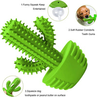 Cactus Dog Chew Toy for Aggressive Chewers - For Medium Dog / Grassgreen - image 2