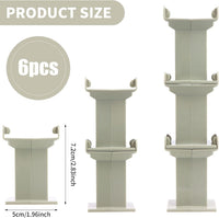 Ioffersuper 6 pack grey train bridge piers raising a wooden railway track - view 3