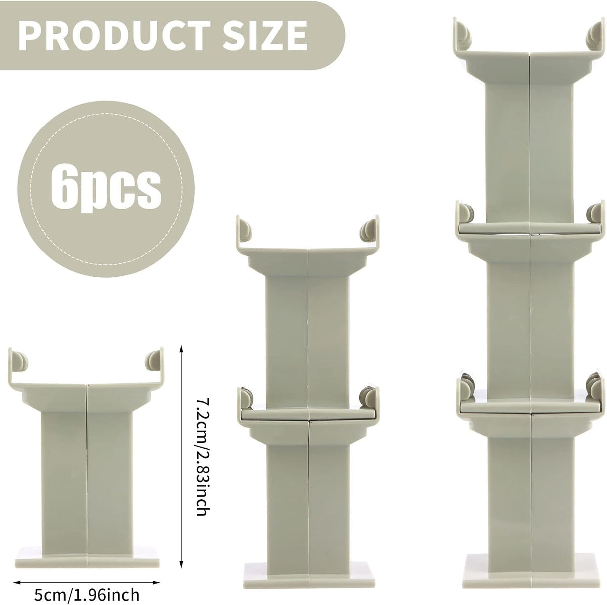 Ioffersuper 6 pack grey train bridge piers raising a wooden railway track - view 3