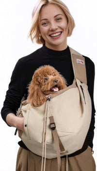 Dog Carrier Sling, Dog Carriers for Small Dogs Up to 20lbs - Beige