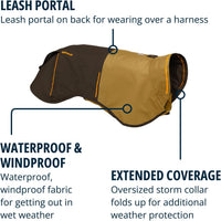 Ruffwear, Sun Shower Dog Raincoat - Earth Brown / X-Large - image 3