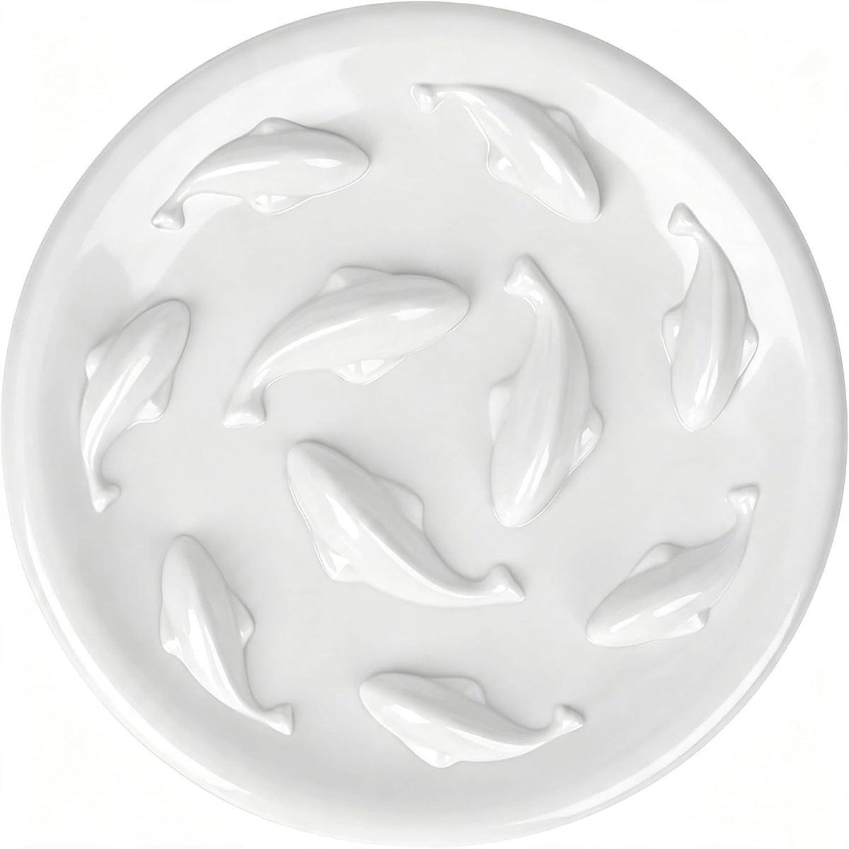 Slow Feeder Bowl for Cats and Small Dogs - White