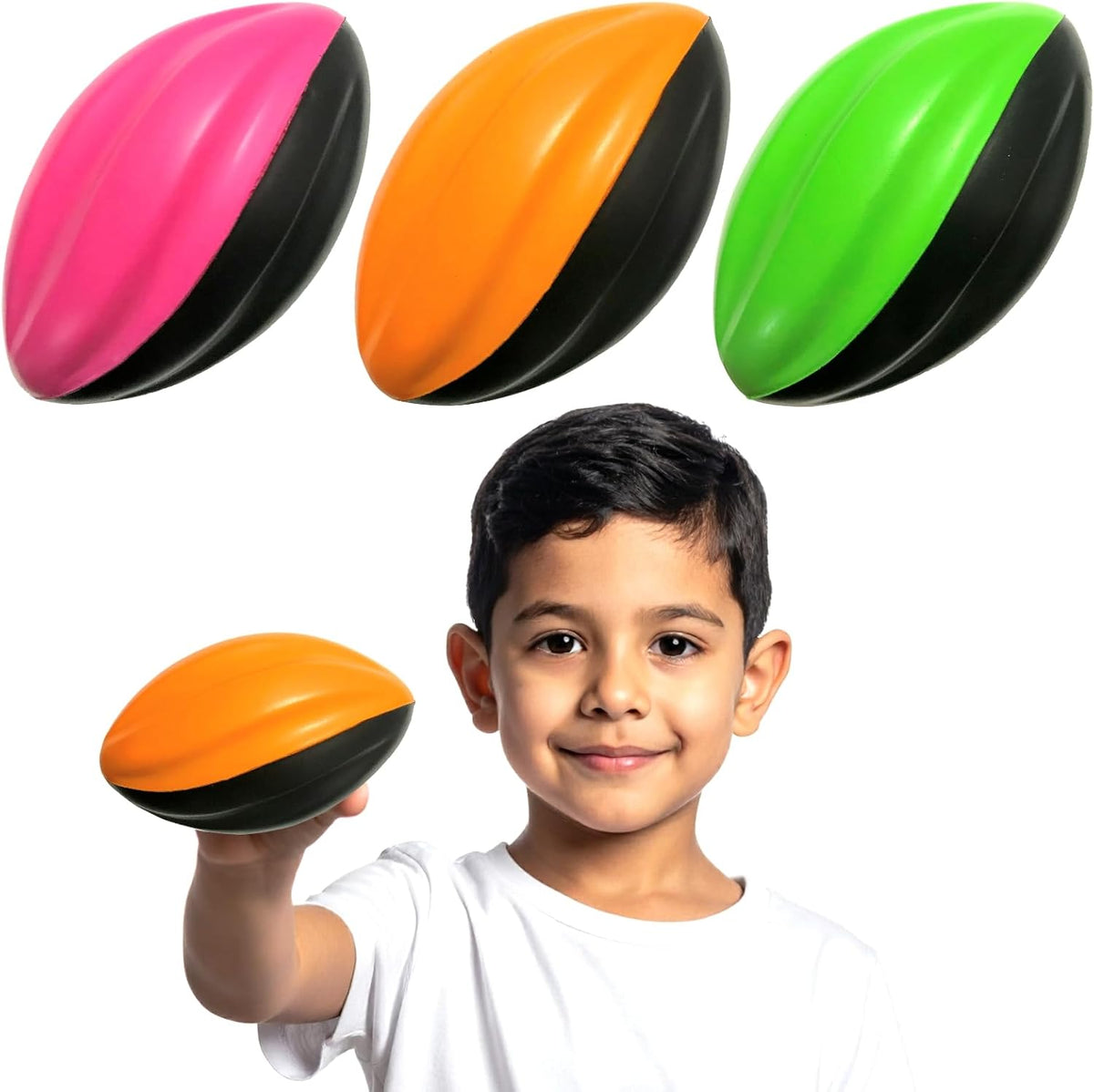 Blu Jay Mini Football 3-Pack - Pink, Orange, Green