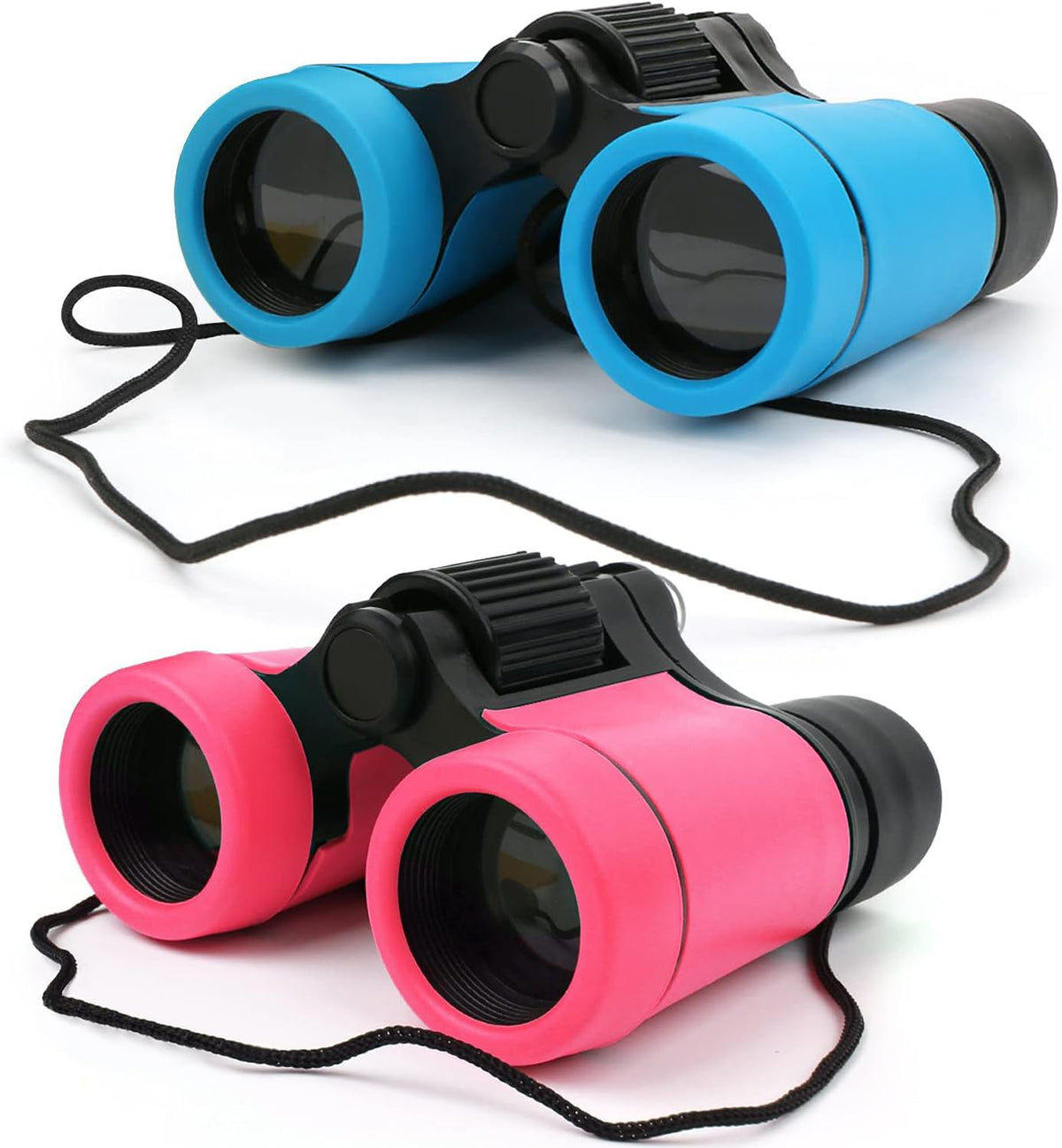 Scotamalone Kids Toy Binoculars Shock Proof for Age 3-12 Years Old - blue and pink / two pc (Pack of 1)