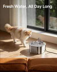 PEKTACO Cat Water Fountain - Cat Fountain + 3Pack Filters - image 3