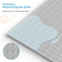 Pee Pad Holder for Dogs,Silicone Dog Puppy Pad Holder, 34 x 28 No Spill Raised Lip High Edge,Portable, Leak-Proof Mat Holder for Dog Training Pads,Square Potty Trays for Home Floor Protection