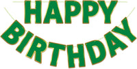 Pre-Strung Happy Birthday Banner - Green