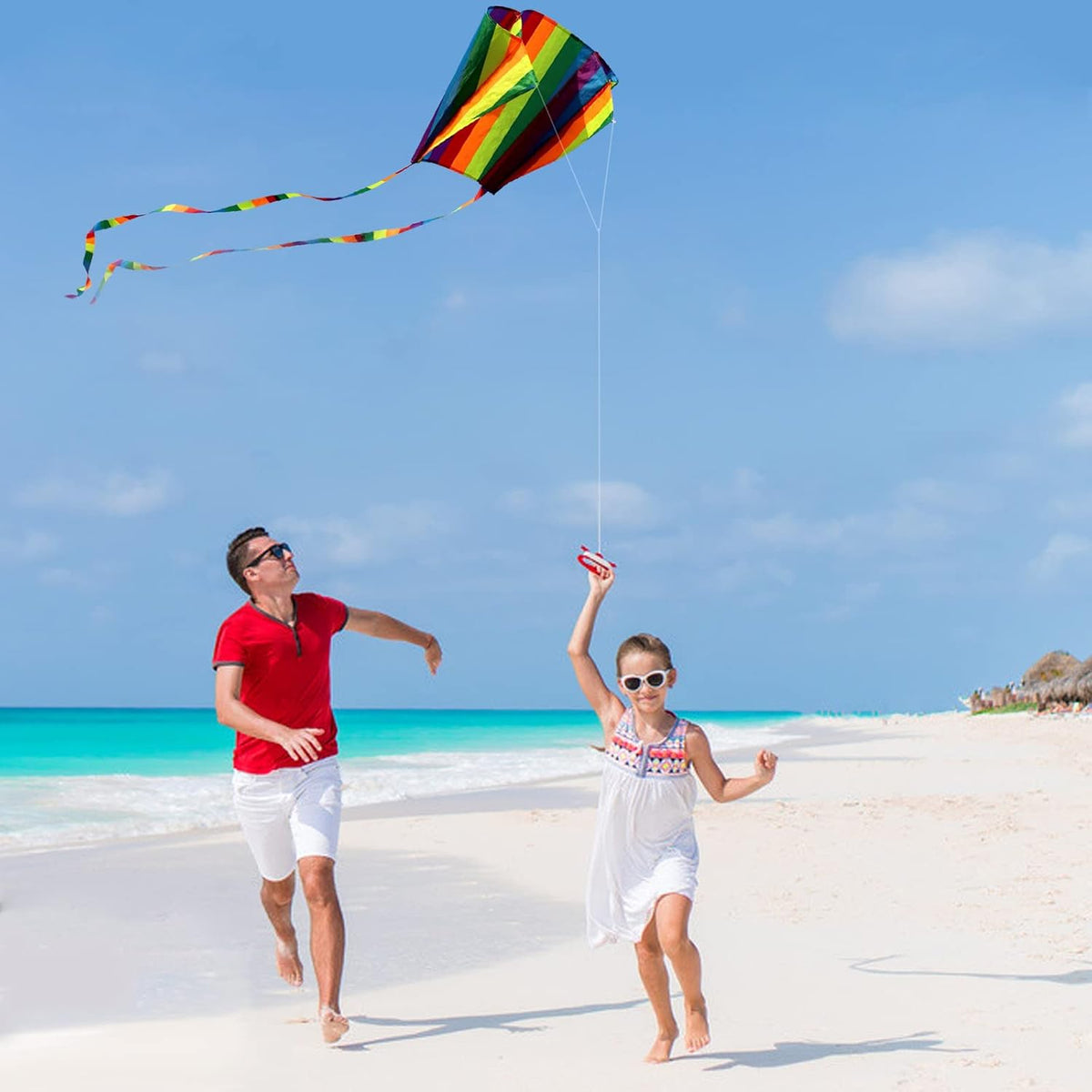 HENGDA rainbow parafoil kite with long tail, string winder and carry bag - view 8