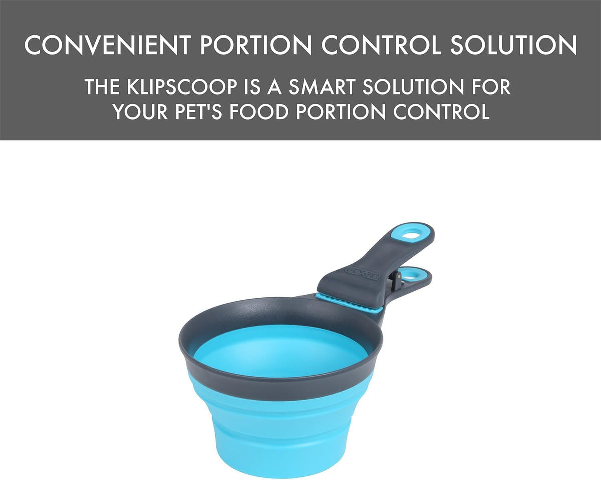 Dexas Popware for Pets Collapsible Klip Scoop - 1 Cup Capacity / Blue - image 3