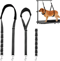Dog Grooming Belly Strap Belly Band & Loop 3 Sets Adjustable Dogs - black