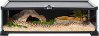 REPTIZOO Small Reptile Tank 20" x 12" x 6" Glass Reptile Terrarium with Top Feeding Habitat for Snake Spider