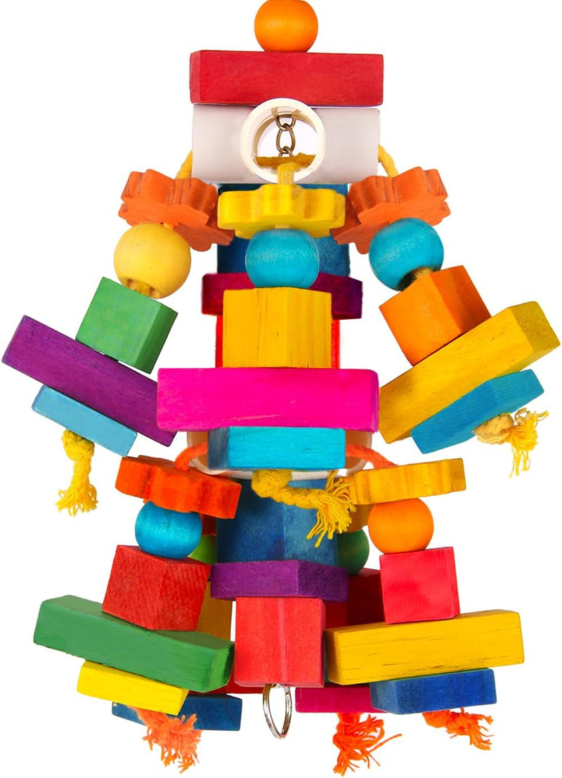 Kyouki Large Parrot Toy, Bird Toys for Cockatoos, Macaws - Colorful