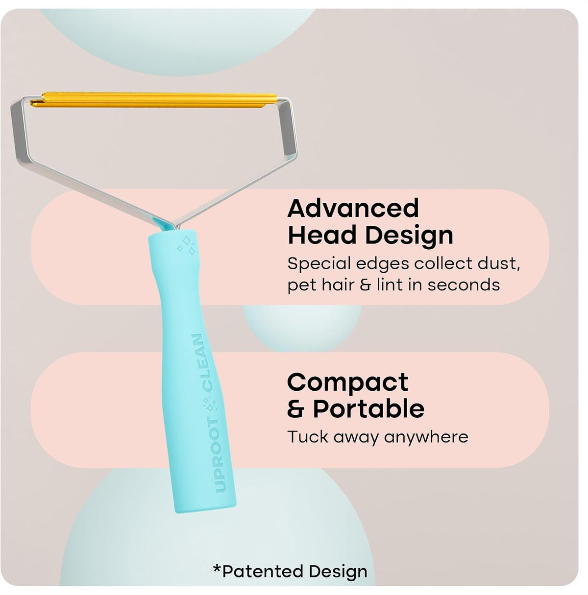 Uproot Clean Pro Pet Hair Removal Tool, Multi-Fabric Edge - Blue / 1 Pack - image 2