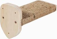 3 Pcs Cat Wall Steps, Cat Shelves and Perches for Wall, Wall-Mounted Cat Climbing Shelf with Hemp Rope Covered, Cat Wall Furniture Steps Set with Scratching Pads for Cats Playing and Climbing (Wood)