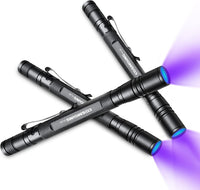 UV Flashlight 395nm Zoomable Black Light Lamp Ultraviolet Lights – Essentials for Dogs - 3 pcs-zoomable Penlight Flashlight