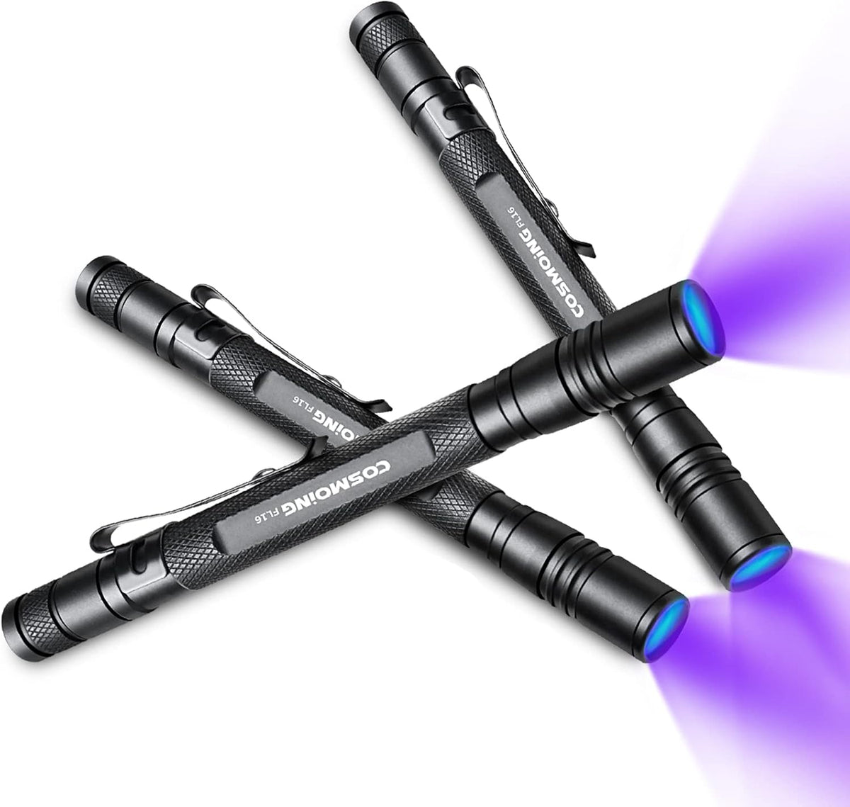 UV Flashlight 395nm Zoomable Black Light Lamp Ultraviolet Lights – Essentials for Dogs - 3 pcs-zoomable Penlight Flashlight