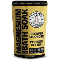 Coach Soak Recovery Bath Soak - Faster Absorption Than Epsom Salt for Pain - Rejuvenating Magnesium Flakes with 21 Minerals, Essential Oils & Bath Salts, 3lbs (Energizing Citrus)