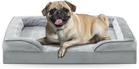 FURTIME Orthopedic Dog Bed for Small Dogs - Waterproof Dog Sofa Beds Small, Supportive Foam Pet Couch Bed with Removable Washable Cover, Waterproof Lining and Nonskid Bottom, Light Grey