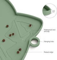 Coomazy Cat Food & Water Mat Thicker Non-Slip Silicone Mat - Avocado / 17.7''L x 10''W - image 3