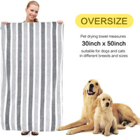 KinHwa Dog Towels for Drying Dogs - 30inchx50inch / Light-gray - image 2