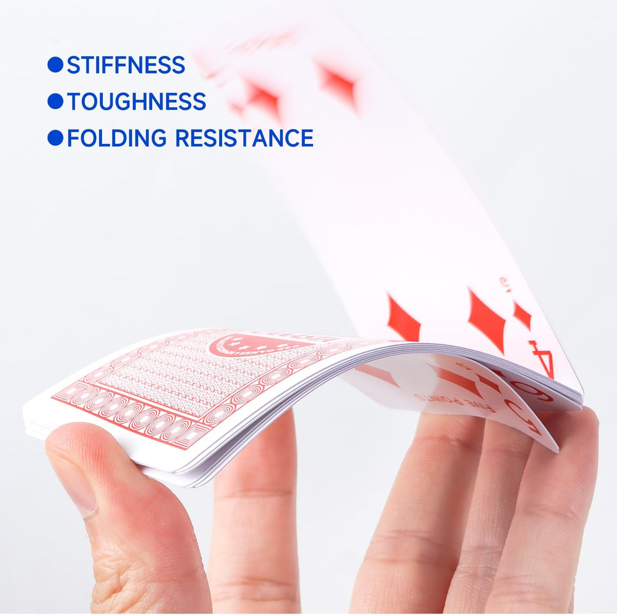 GSE canasta cards, 6-deck blue set with printed point values - view 27