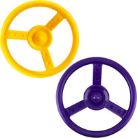 Haconba plastic pirate ship steering wheels for playsets in blue and red with mounting hardware - view 6