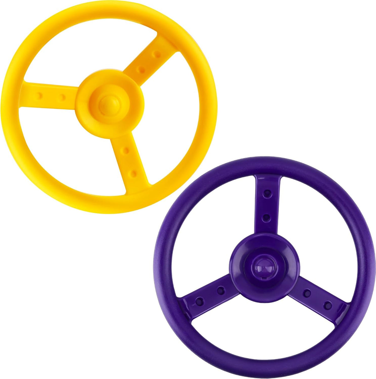 Haconba plastic pirate ship steering wheels for playsets in blue and red with mounting hardware - view 6