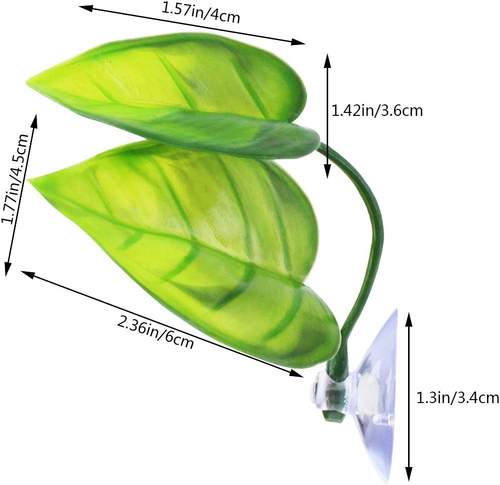 Lystaii 4pcs Betta Fish Leaf Pad with Suction Cup - image 2