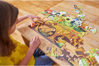 Crocodile Creek Above and Below 60 piece floor puzzle for kids with backyard insects and animals - view 4