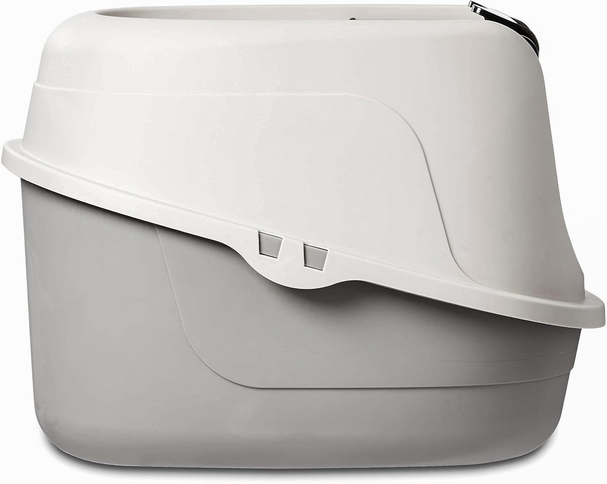 Amazon Basics No-Mess Hooded Enclosed Cat Litter Box with Odor - Standard (Pack of 1) - image 3