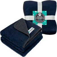 PetAmi Waterproof Dog Blanket Puppy Couch Bed Cover Queen 90x90 - Navy/Gray / Queen (90x90) - image 4
