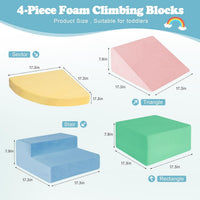 HHH HIKECUCAN 4-piece soft foam climbing blocks for toddlers with built-in ball pit - view 7