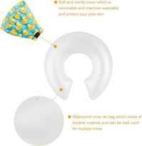 CuteBone Inflatable Soft Dog Cone with Removable Fleece Covers for Small/Medium/Large Dogs and Cats After Surgery GWB04S