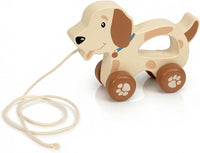 Baby Toys Car,Wooden Pull Along Toy for Toddlers 1 2 3 Year Olds – Fun for Kids & Family - Cute Dog