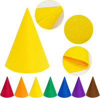 Fengek 7 felt Christmas gnome hats in orange, green, blue, purple, brown, red and yellow - view 3