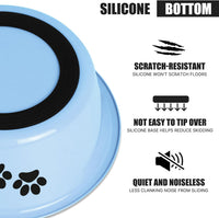 Stainless Steel Dog Bowls - Blue / 6.6 Cups/53 OZ - image 3