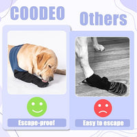 COODEO Dog Socks to Prevent Licking Paws, Healing Boots & Paw Protectors with Non-Slip Bottoms for Wound Protection, Waterproof Sleeve Shoes for Licking（Blue，3XL_Right